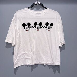 Disney Mickey Mouse top NWOT Triple Head Vans style Checker